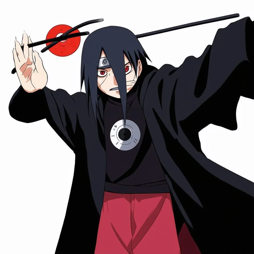 Itachi sử dụng Mangekyou Sharingan