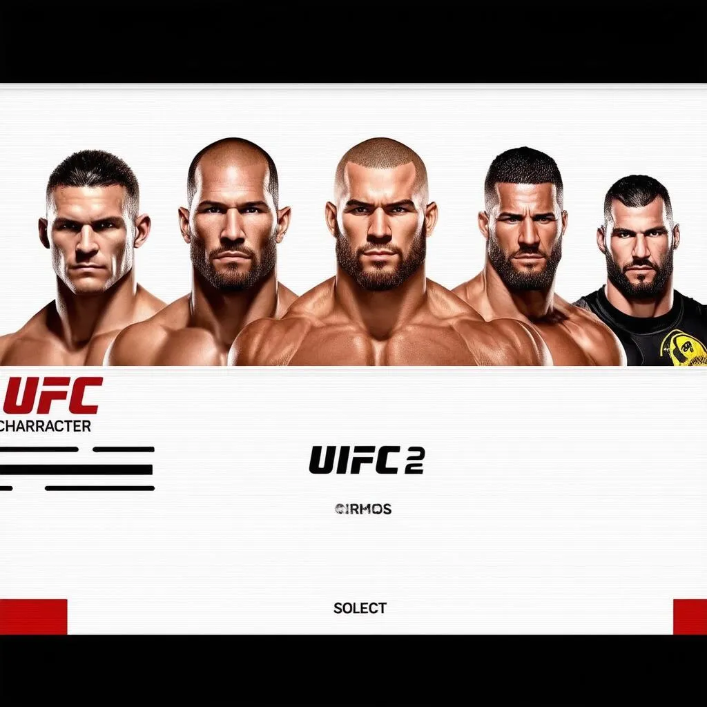 Màn hình chọn nhân vật UFC 2