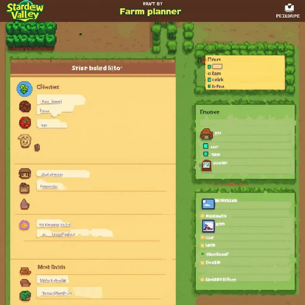 Stardew Valley farm planner app