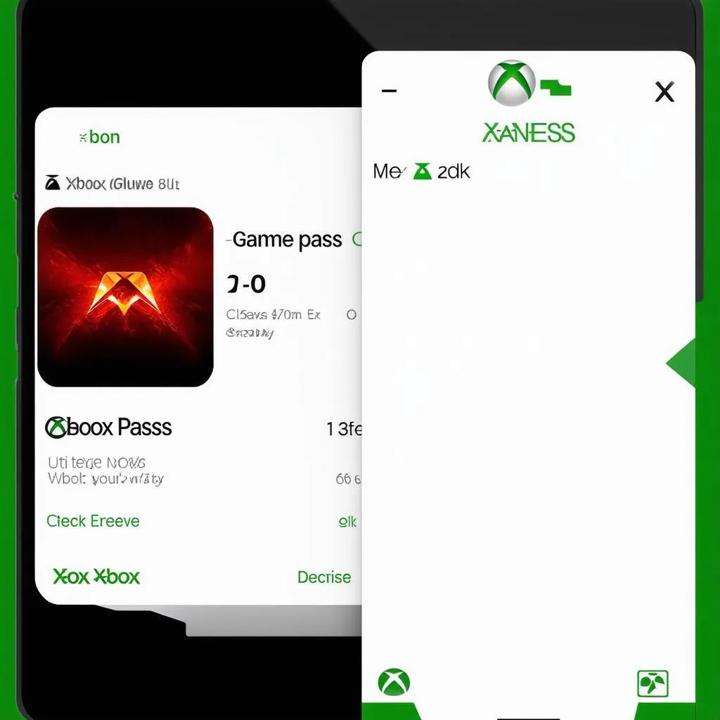 Giao diện ứng dụng Xbox Game Pass trên điện thoại