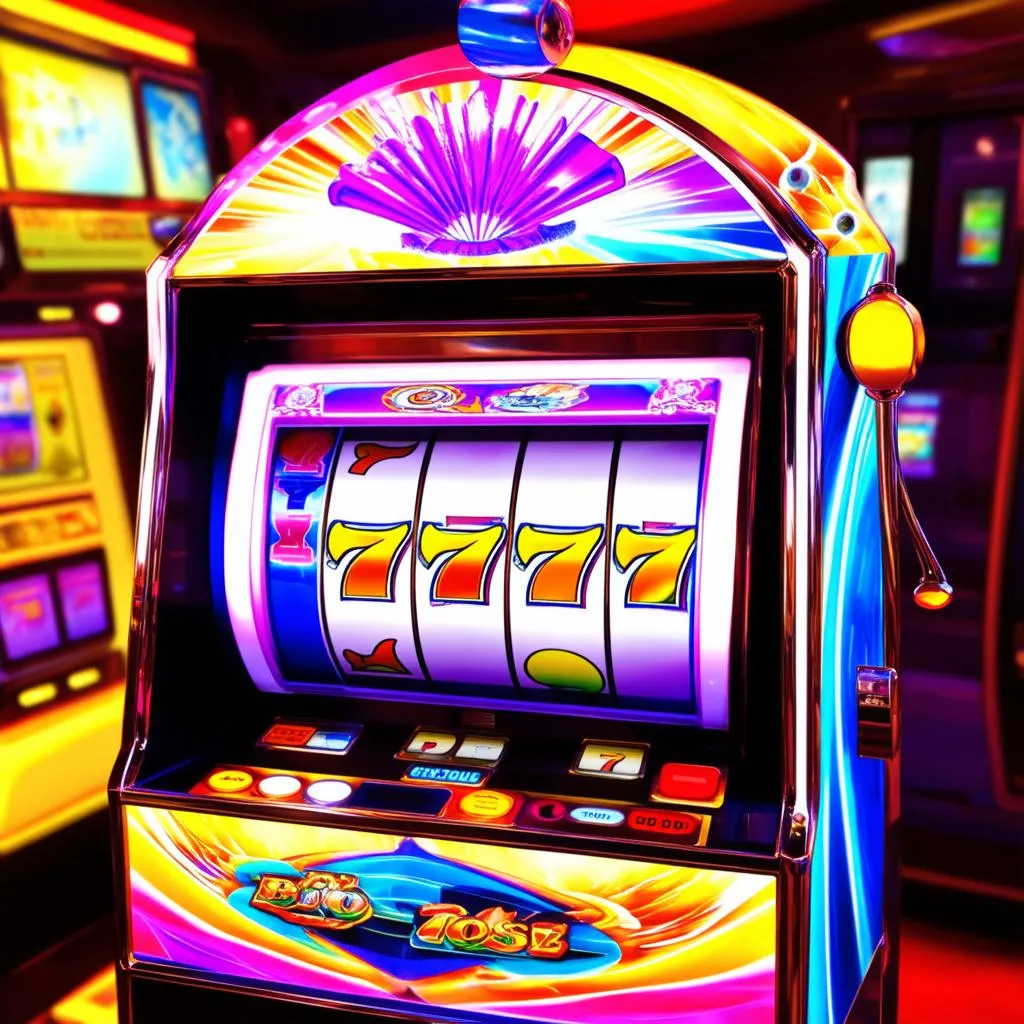 Vòng quay slot machine đầy màu sắc