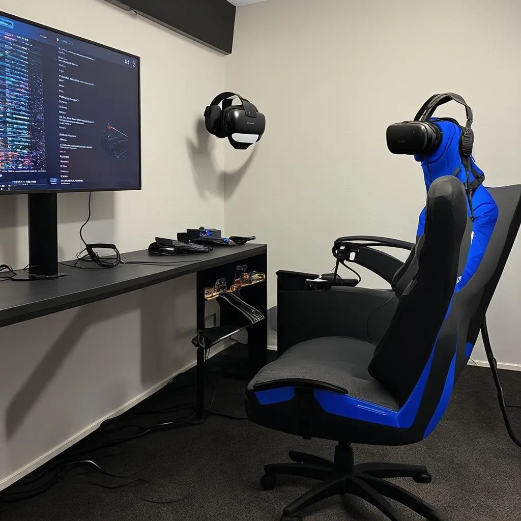 VR gaming room setup