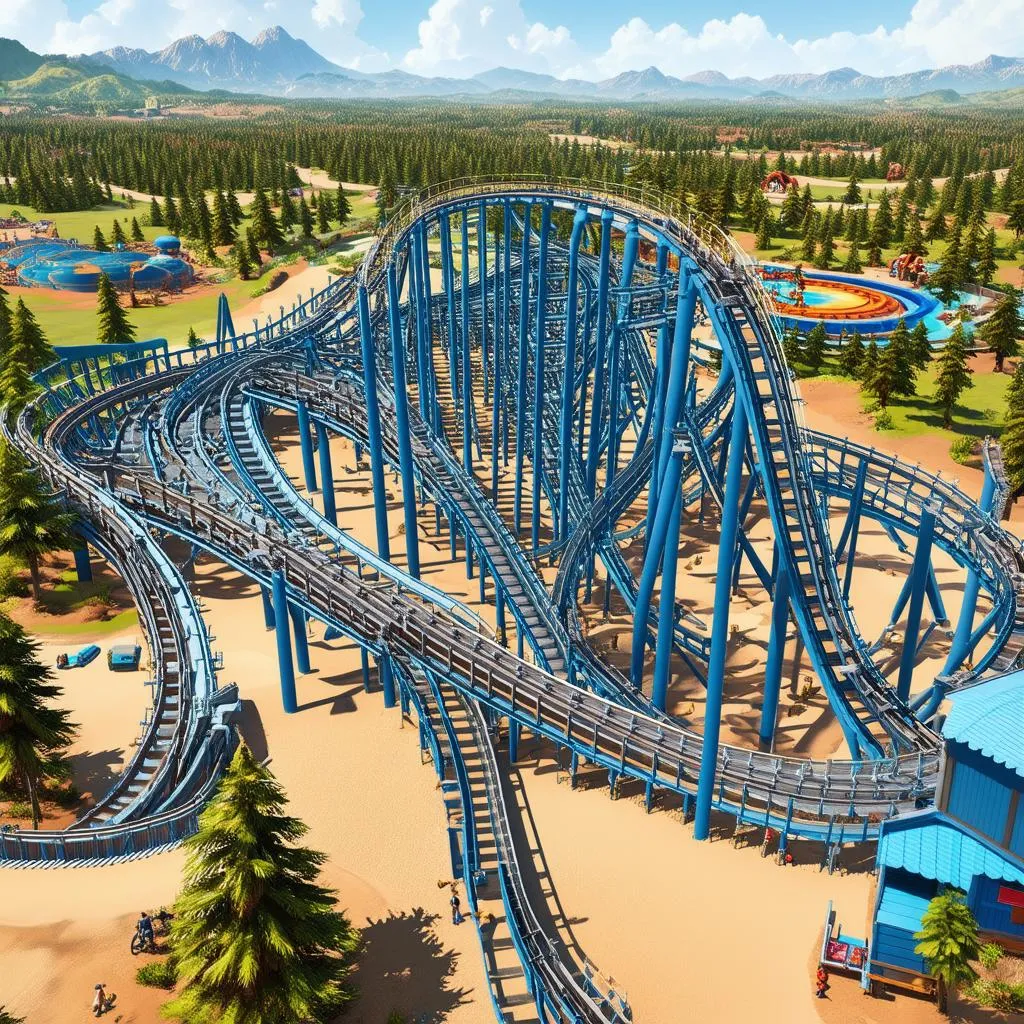 roller coaster construction in planet coaster