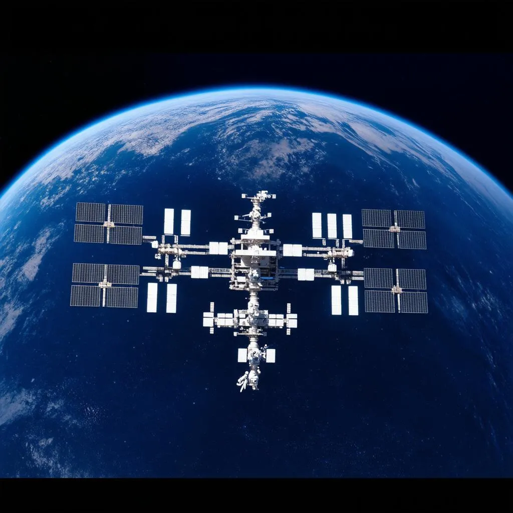 Building a space station in outer space