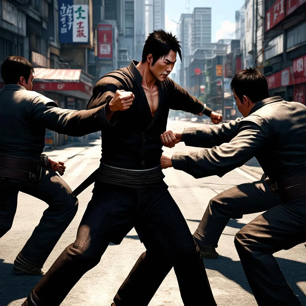 Yakuza 3 chiến đấu