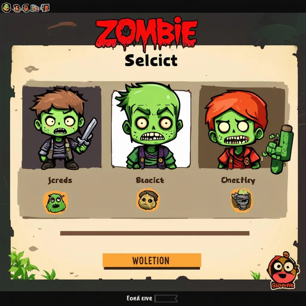 Character Selection in a 2D Zombie Game