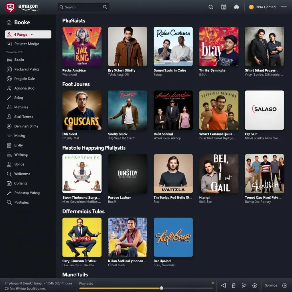 Danh sách nhạc trên Amazon Music PC