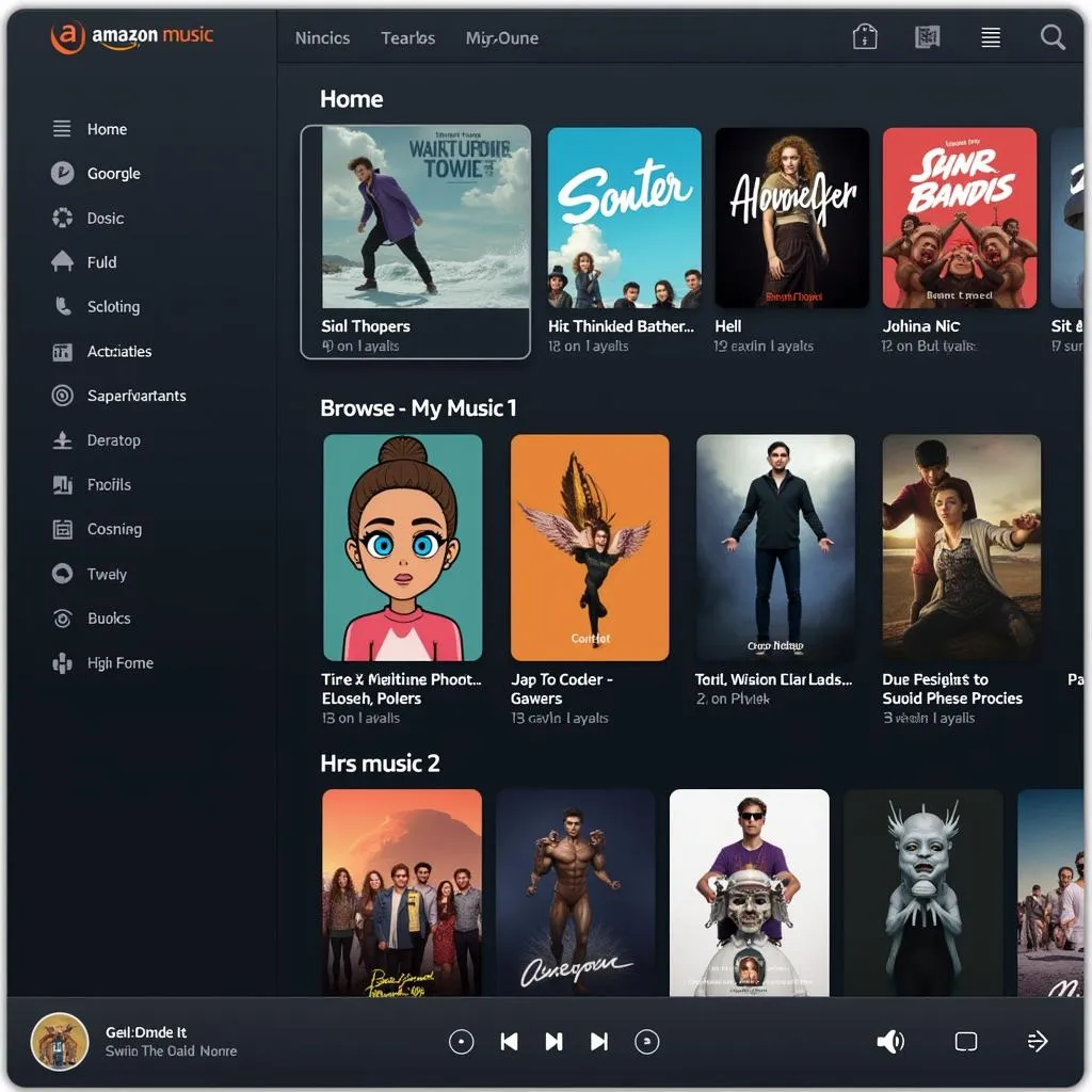 Giao diện Amazon Music PC