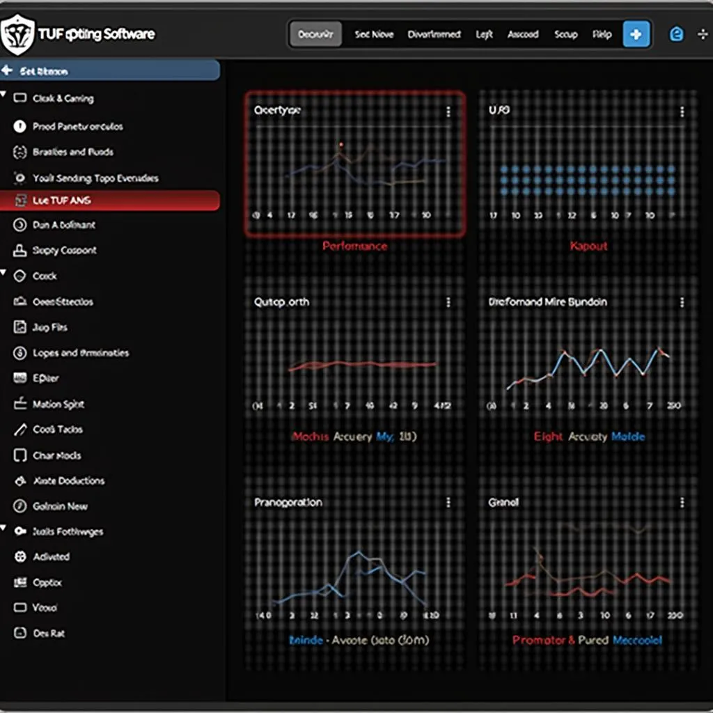 Giao diện Asus TUF Gaming Software