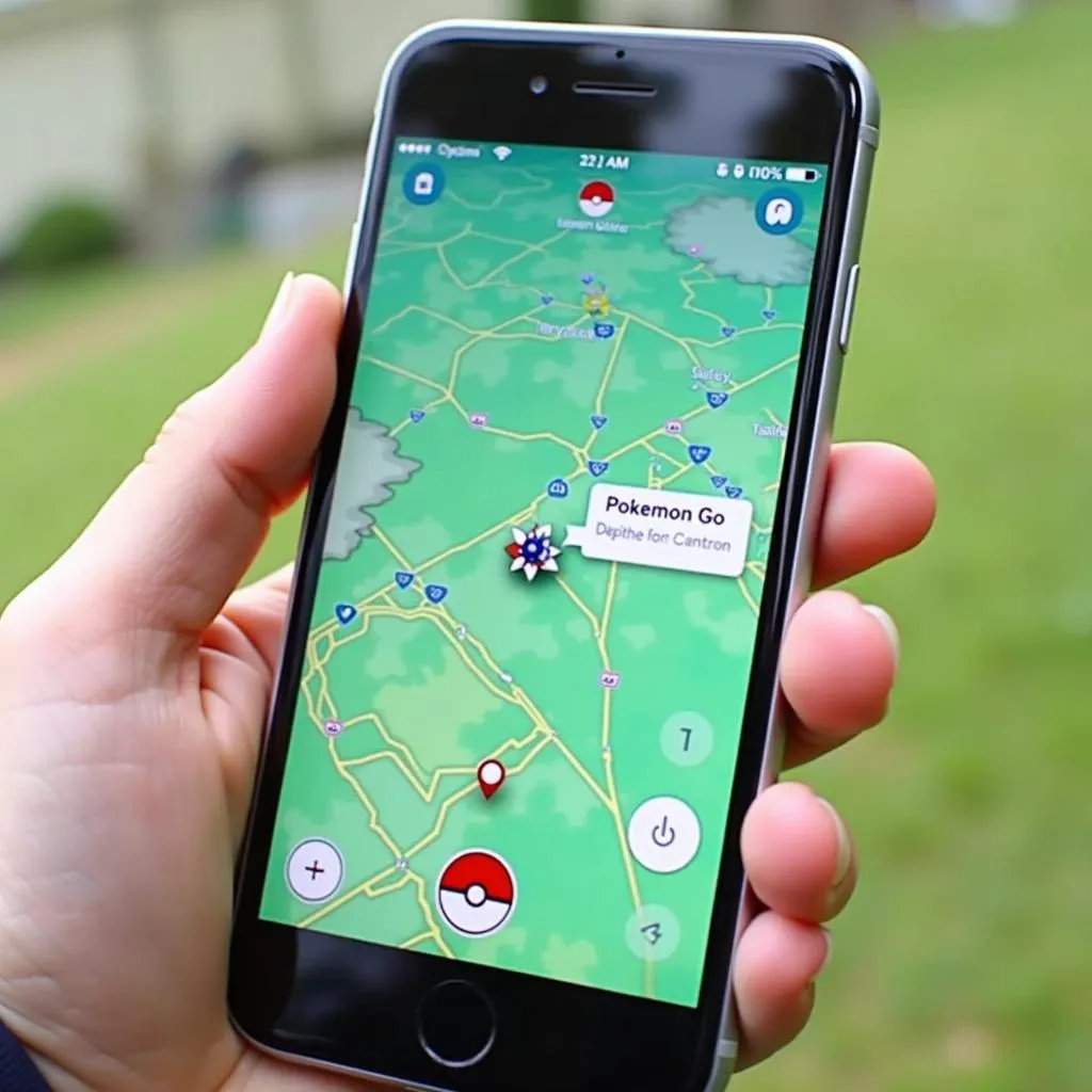 Bản đồ Pokemon Go hiển thị Pokestop, Gym