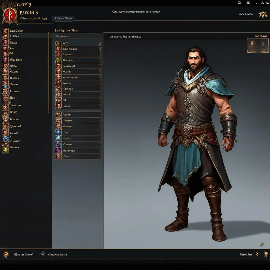 Character creation in Baldur's Gate 3