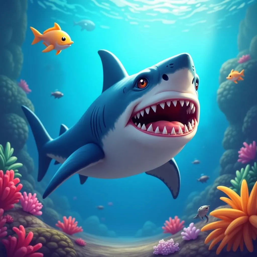 Hình ảnh cá mập trong Hungry Shark World