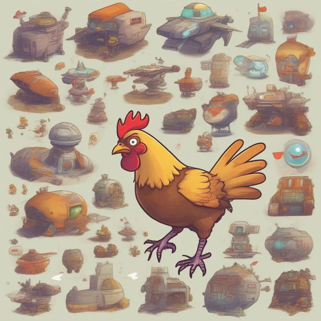 Chicken Invaders 2 Characters