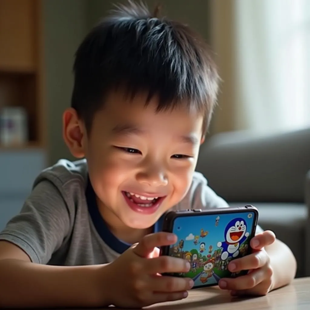 Chơi game Doraemon trên điện thoại