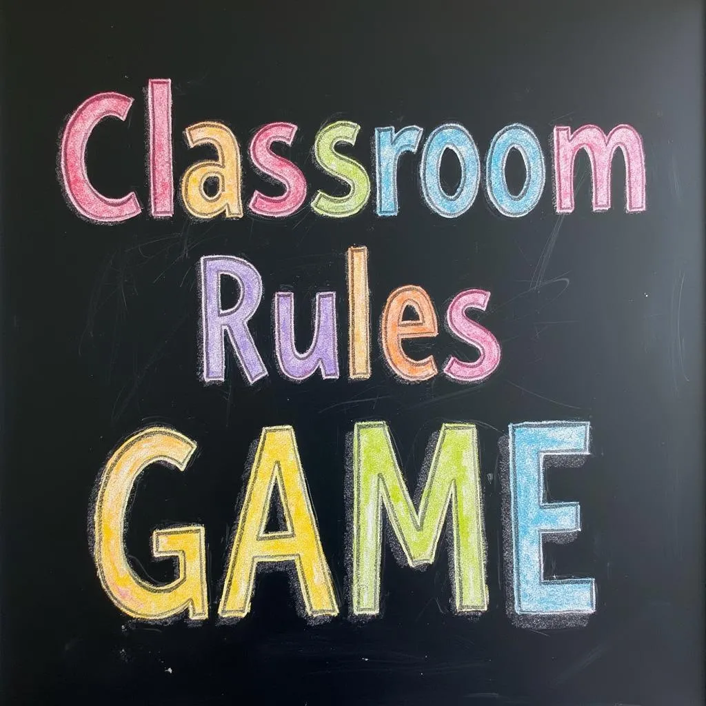 Trò chơi Classroom Rules Game trên bảng đen