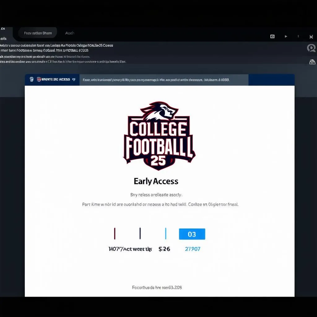 Early Access Release Date of College Football 25