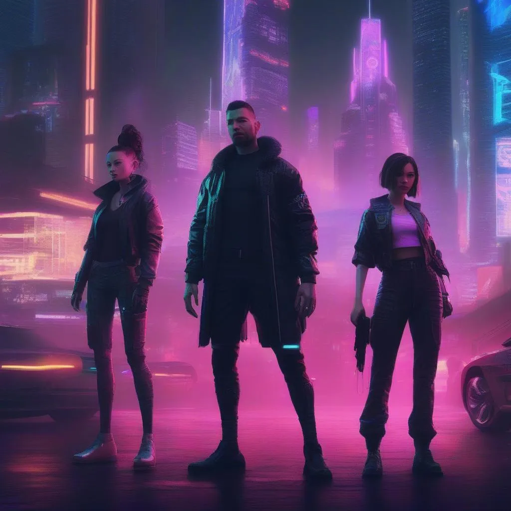 Nhân Vật Cyberpunk Adventure