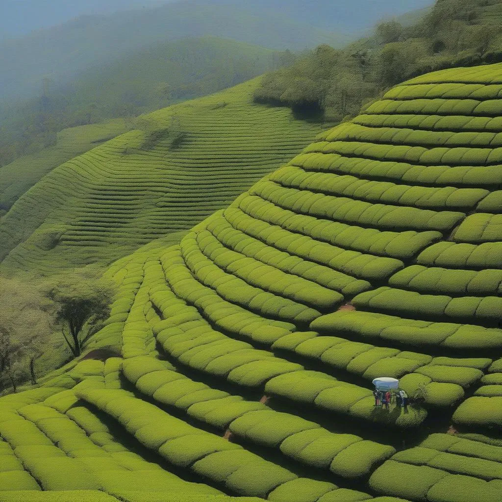 đồi chè tâm châu