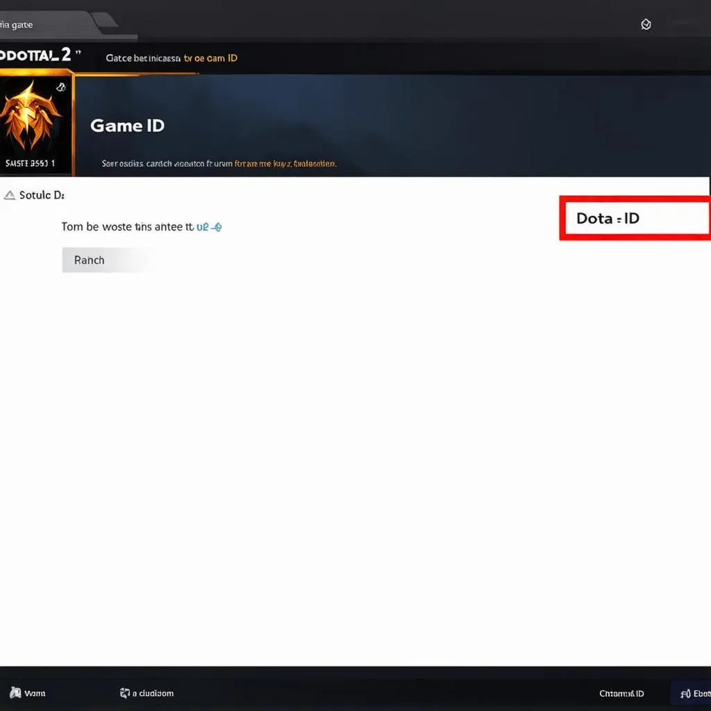 Dota 2 Game ID in game interface