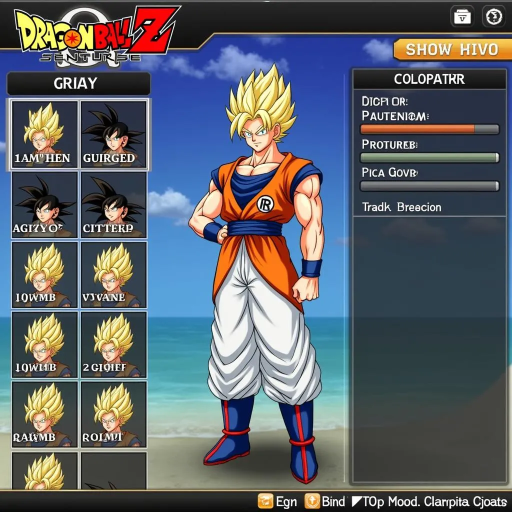 Dragon Ball Xenoverse 2 character creation screen