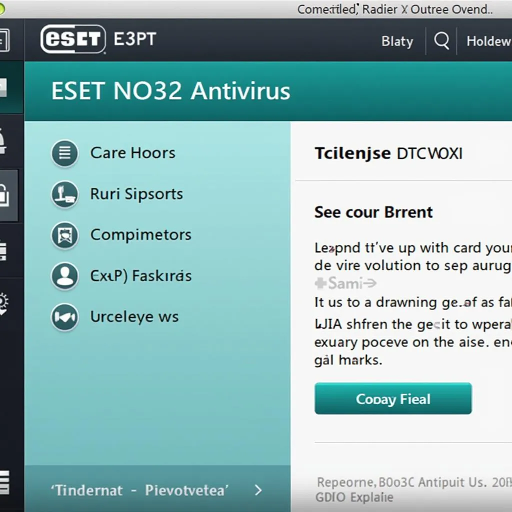 ESET NOD32 Antivirus - Giao diện