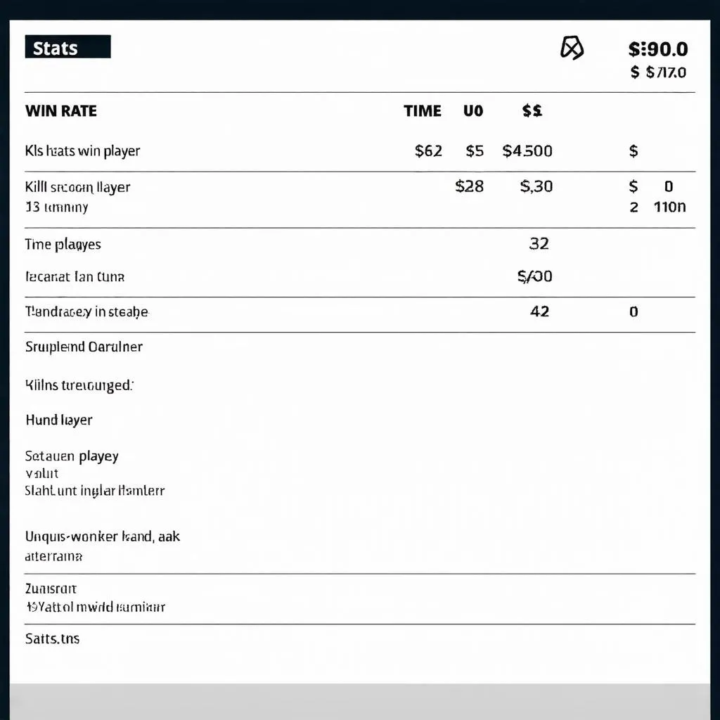 Fortnite Stat Tracker Table