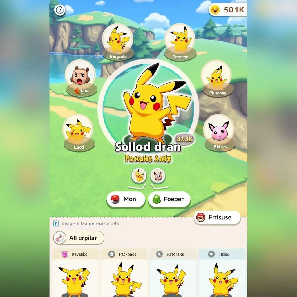 Giao diện game Pikachu 2019