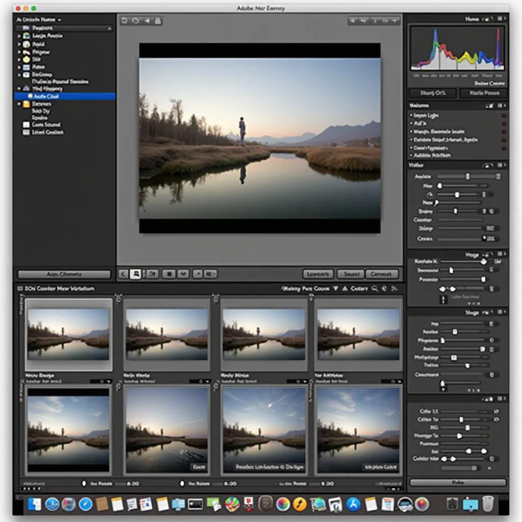 Giao diện Adobe Lightroom