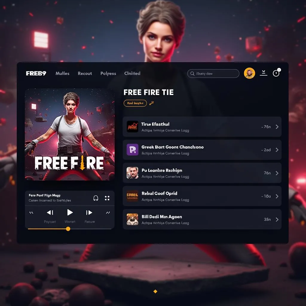 Giao diện Free Fire với âm nhạc sôi động