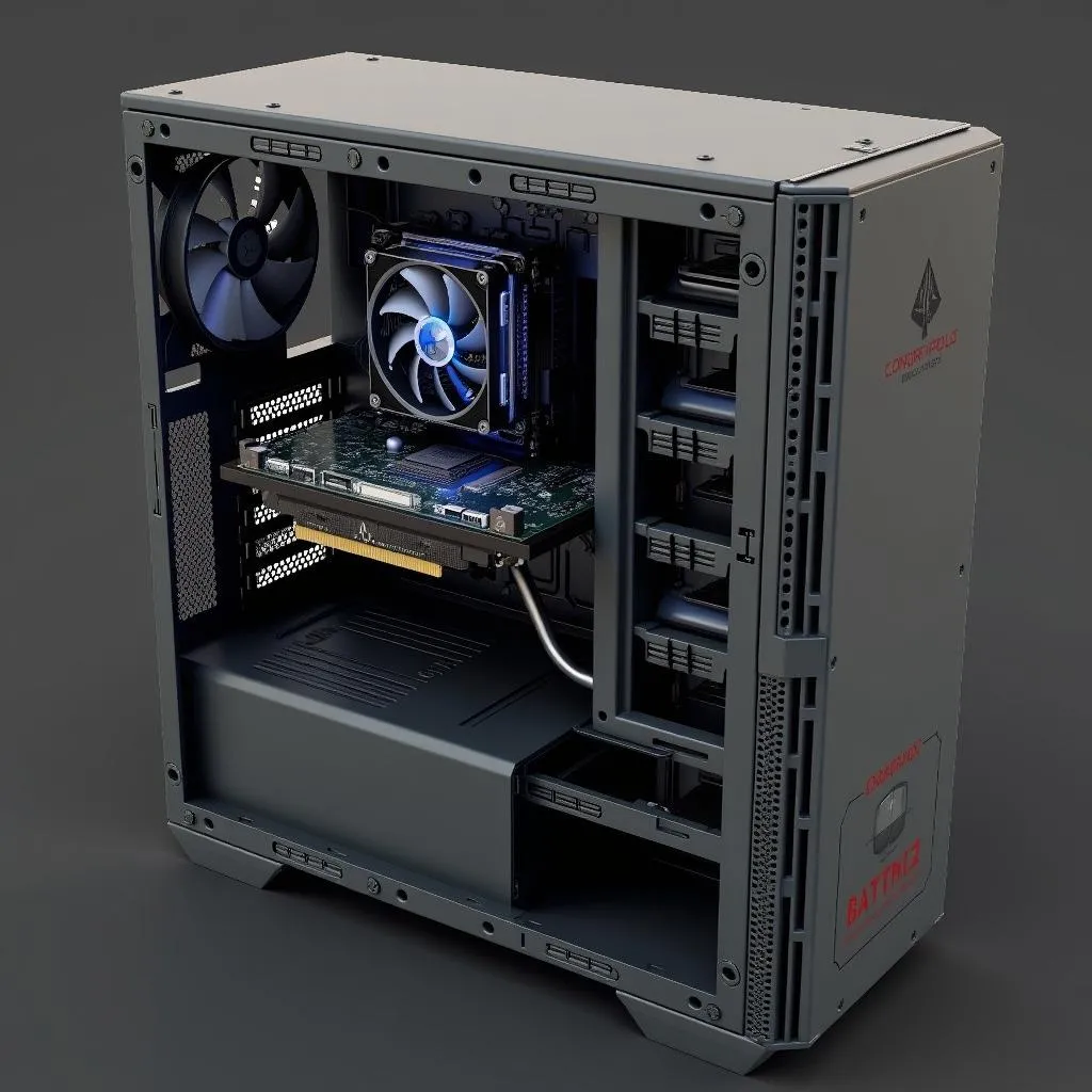 Giao diện game mô phỏng build PC với đầy đủ linh kiện