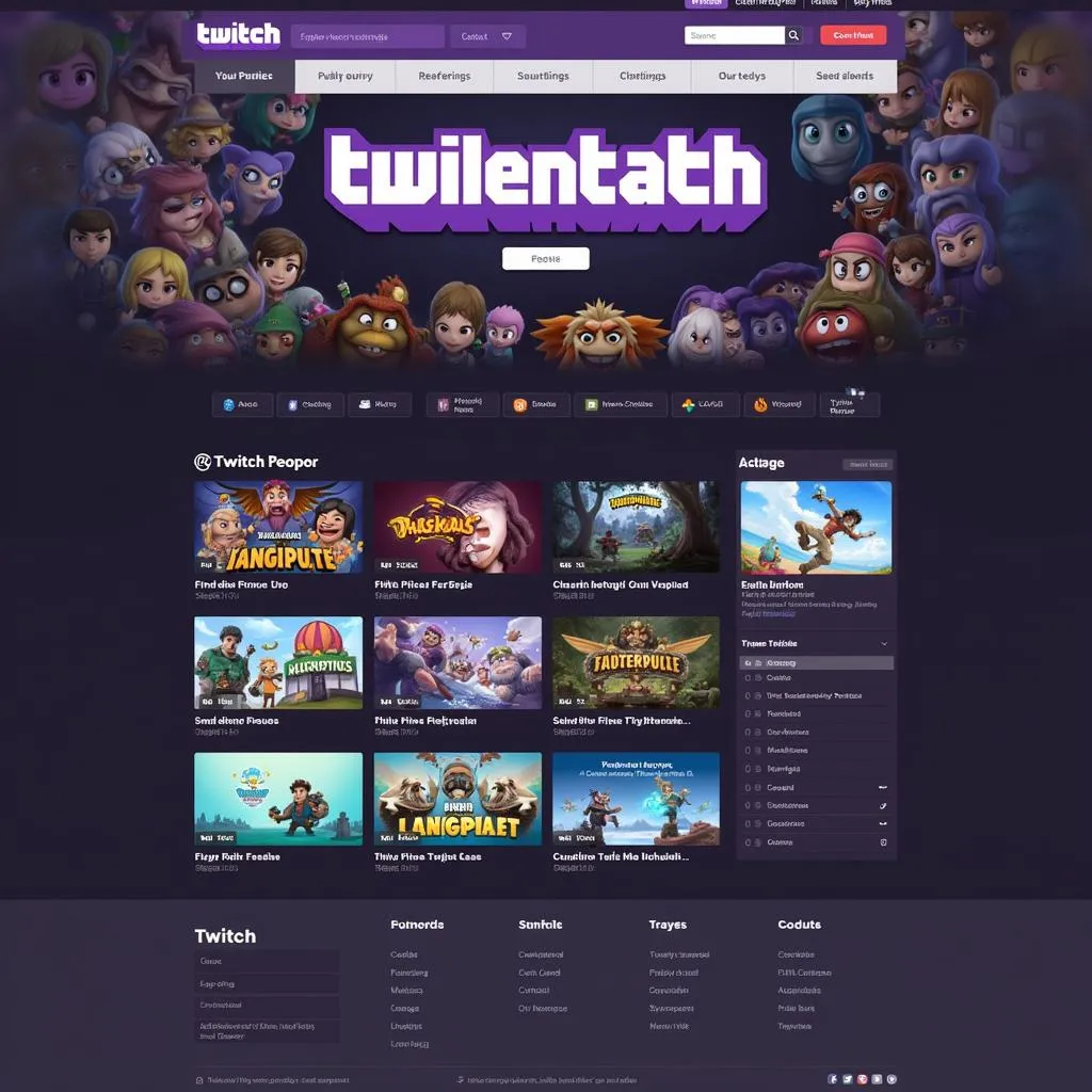 Giao diện trang chủ Twitch