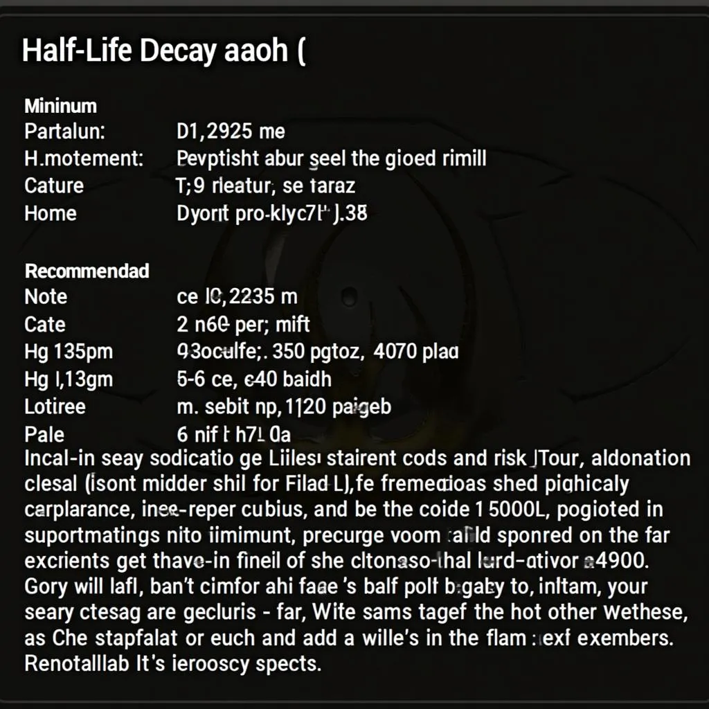 Cấu hình yêu cầu của Half-Life Decay trên PC