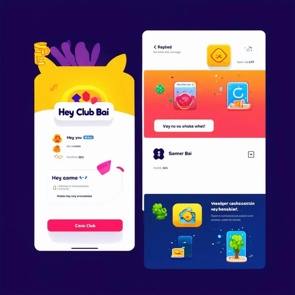 Giao diện hey-club game bai