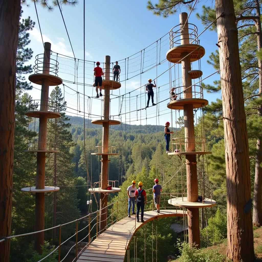 Khu Trò Chơi Mạo Hiểm High Rope Course: Thách Thức Bản Thân Và Khám Phá Giới Hạn