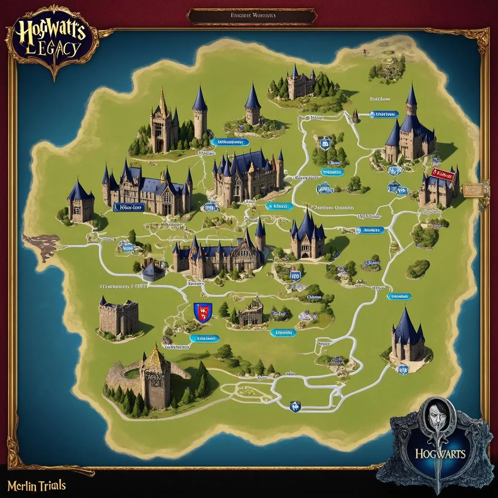 Map of Hogwarts Legacy