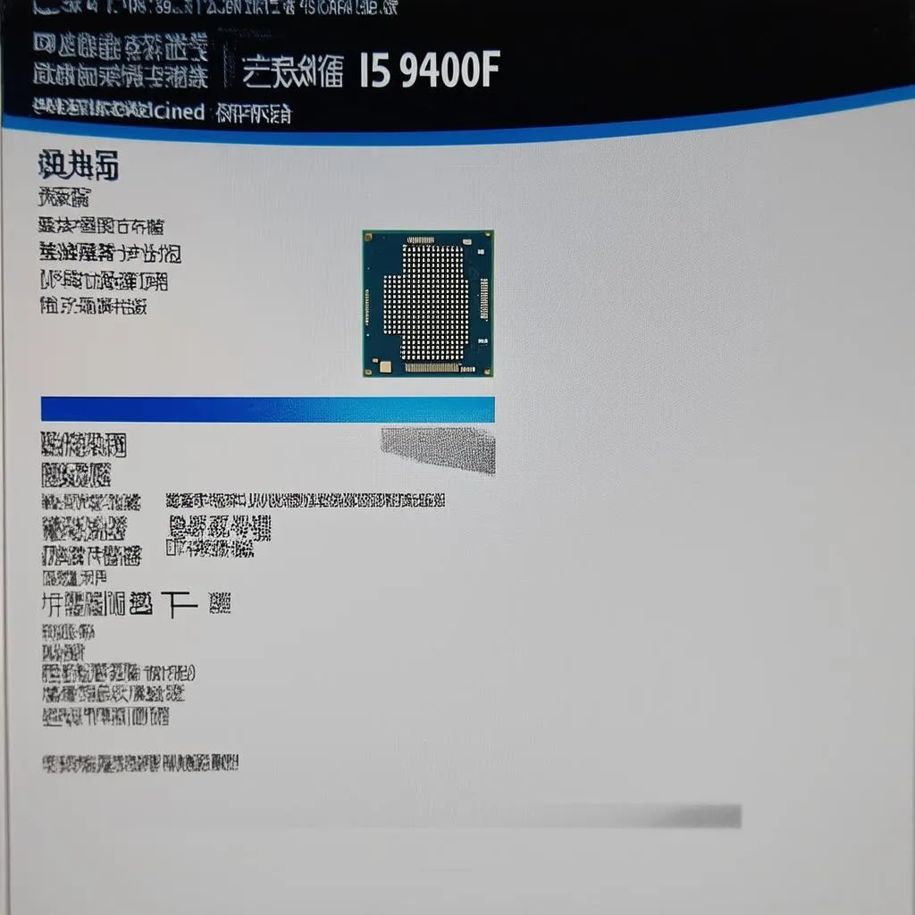 Intel Core i5 9400F CPU Specification