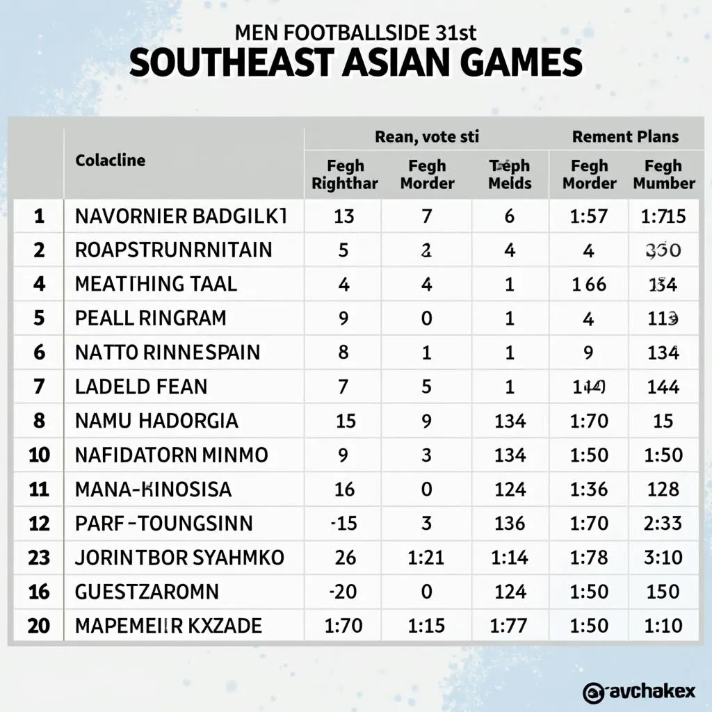 Lịch thi đấu bóng đá nam Sea Games 31