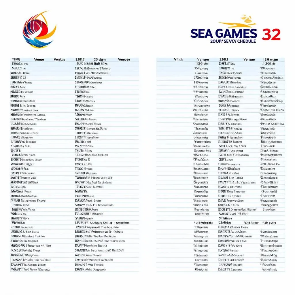 Lịch Thi Đấu SEA Games 32