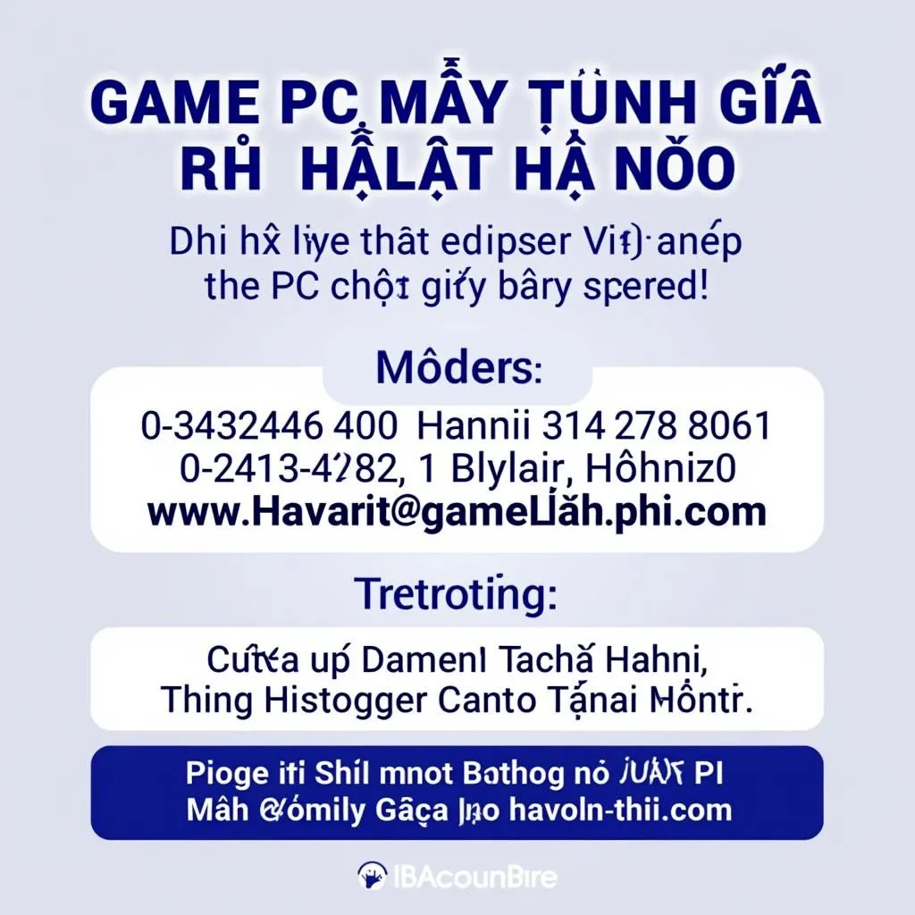 Liên hệ Game PC Máy Tính Giá Rẻ Nhất Hà Nội