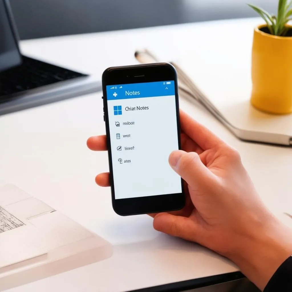 microsoft notes trên điện thoại