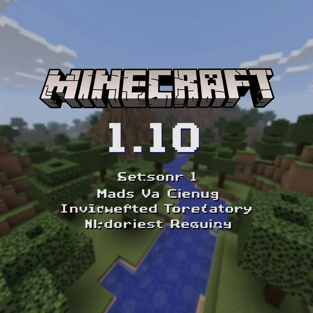 Giao diện Minecraft 1.10