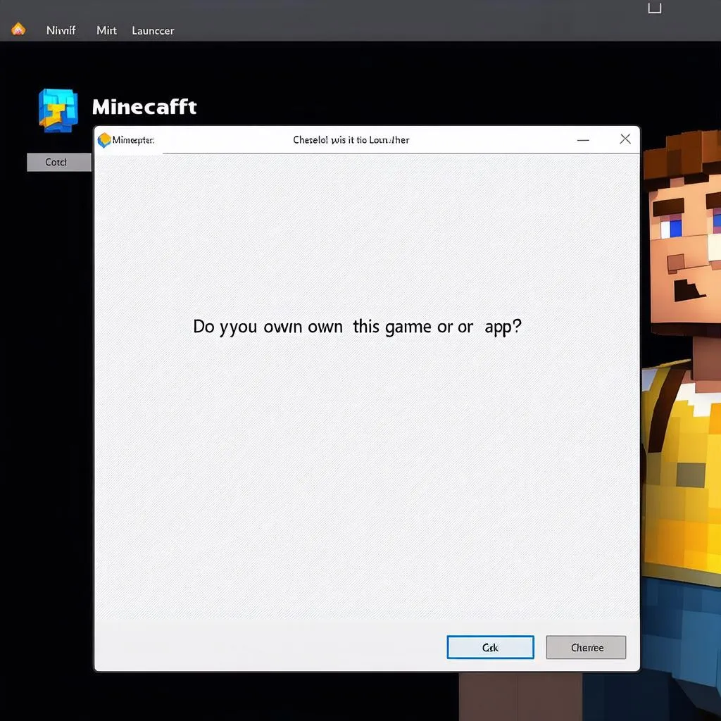 Minecraft Launcher -  Xác minh quyền sở hữu game