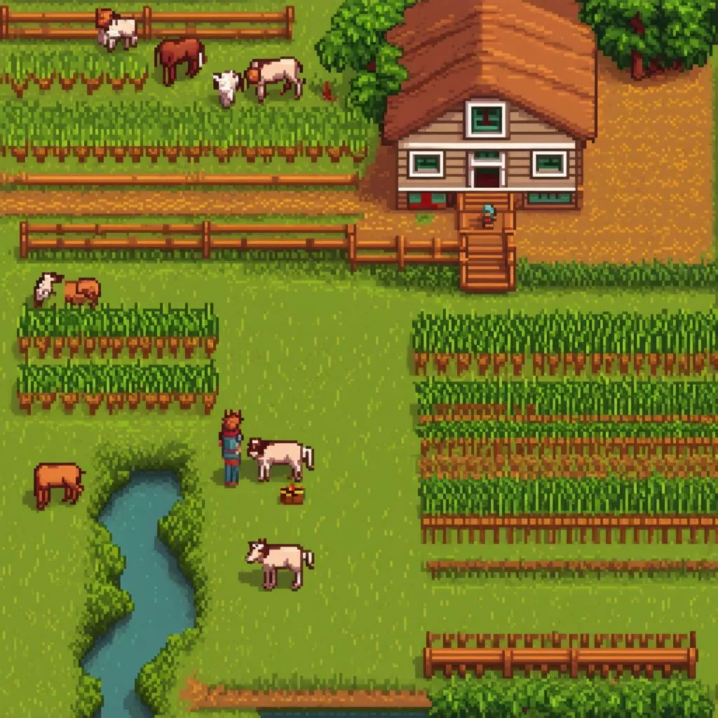 Mô hình trang trại Stardew Valley