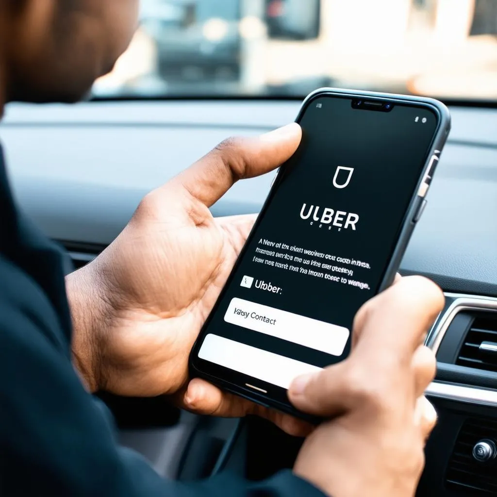 Người dùng Uber liên lạc dịch vụ khách hàng