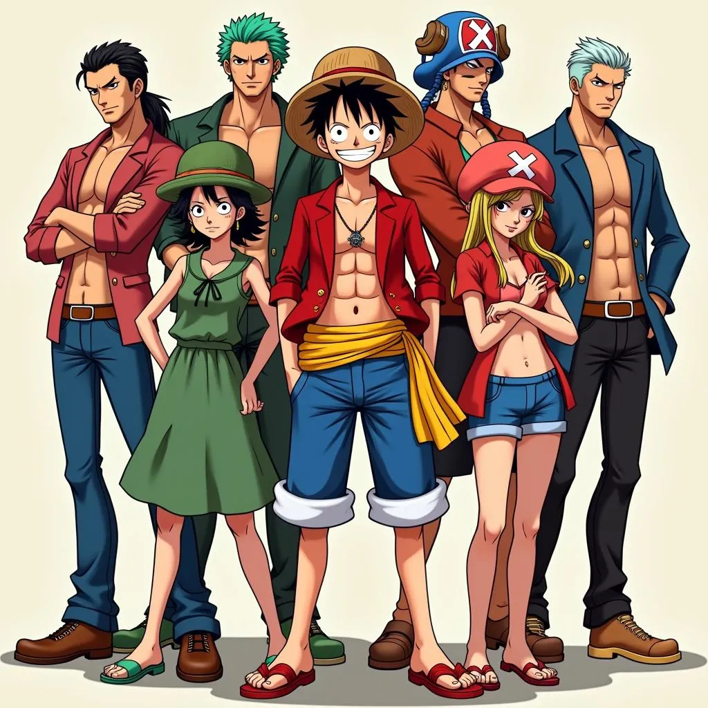 Các nhân vật quen thuộc trong game Luffy 2.0