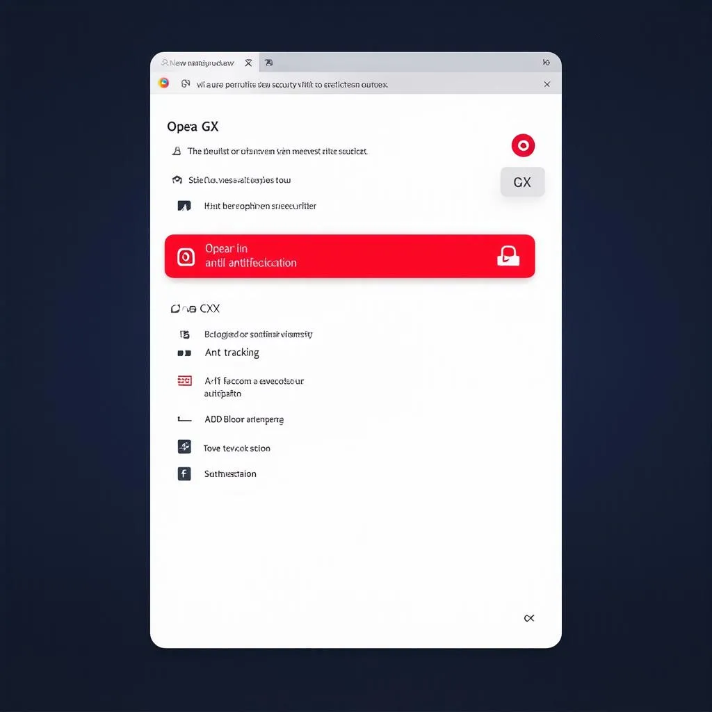 Bảo mật Opera GX