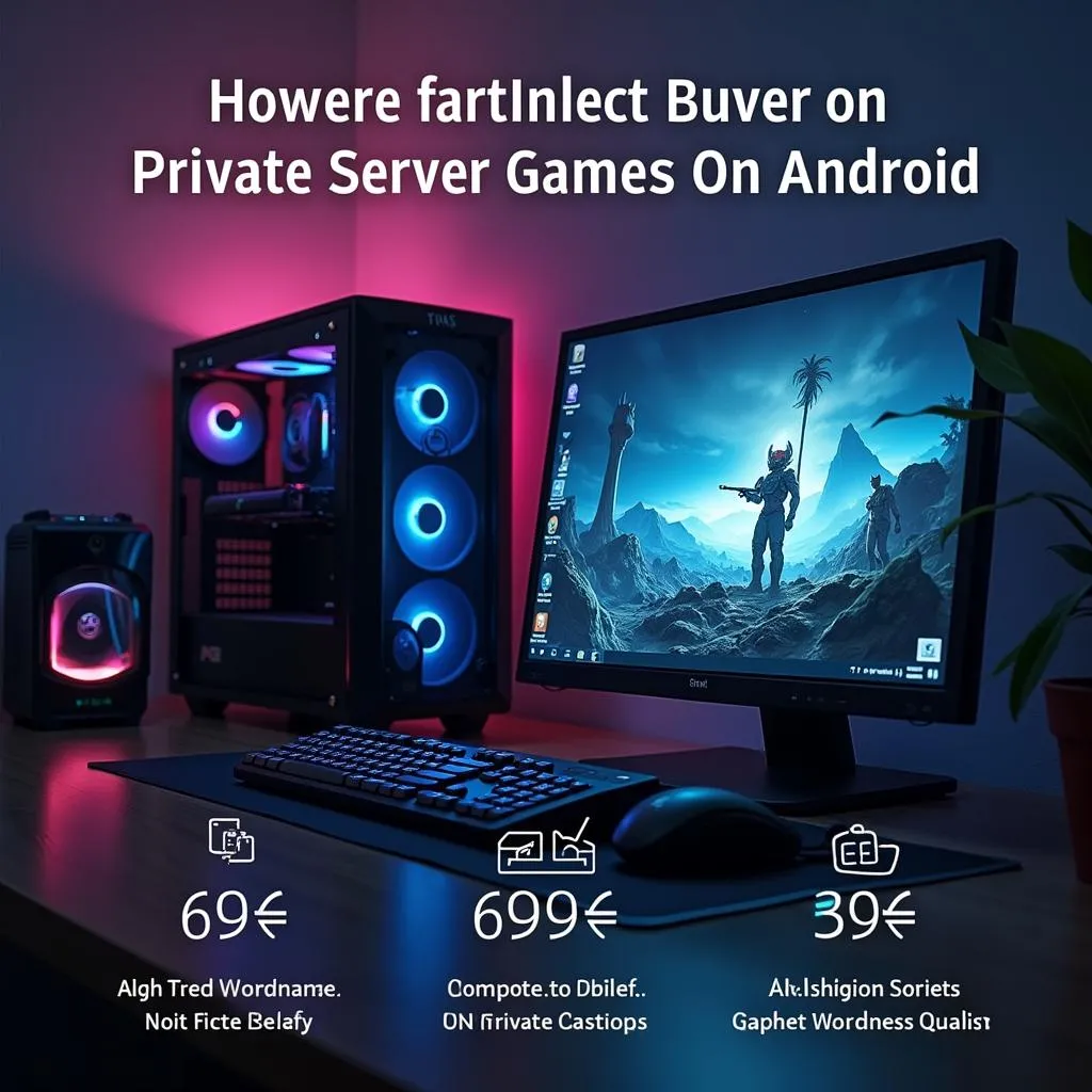 Hình ảnh dàn PC Gaming phù hợp để chơi game private server Android