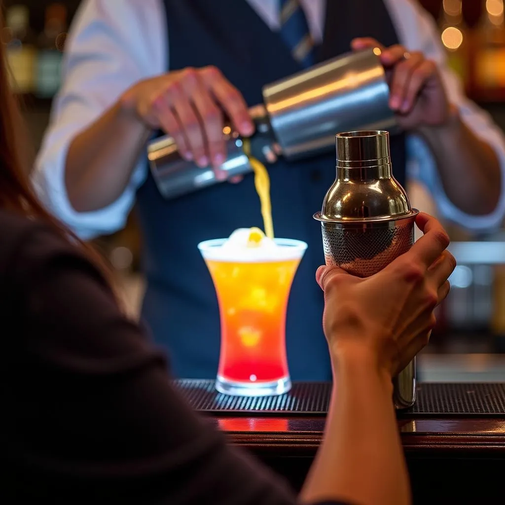 Pha chế cocktail ảo đầy sống động