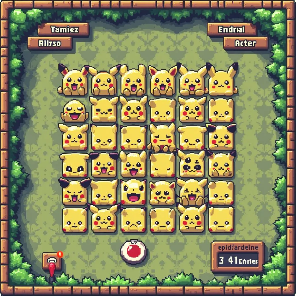 Pikachu 2003 giao diện game