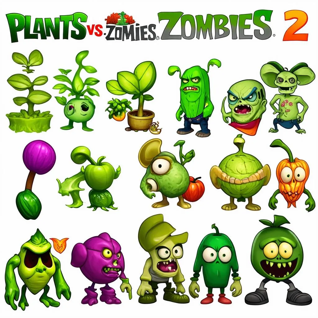 Characters in Plants vs. Zombies 2